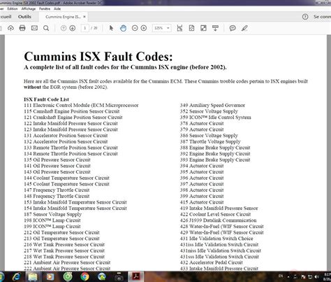 1990 – 1994. . Cummins isx code list
